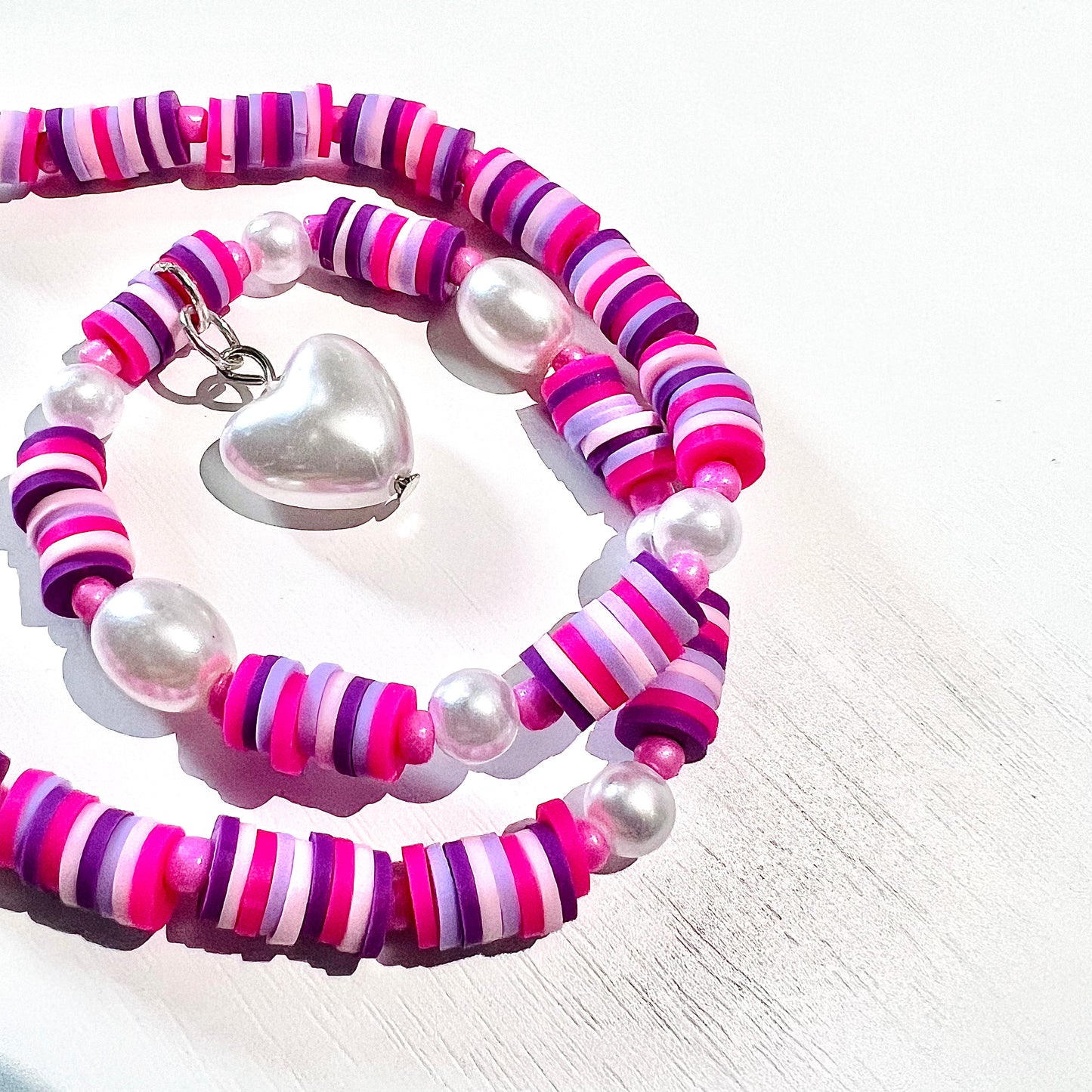 "BUBBLEGUM LOVE" handmade choker style necklace
