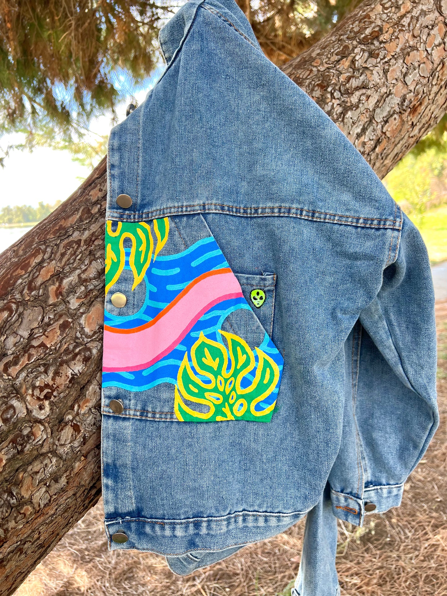 CALI SUN hand-painted denim jacket