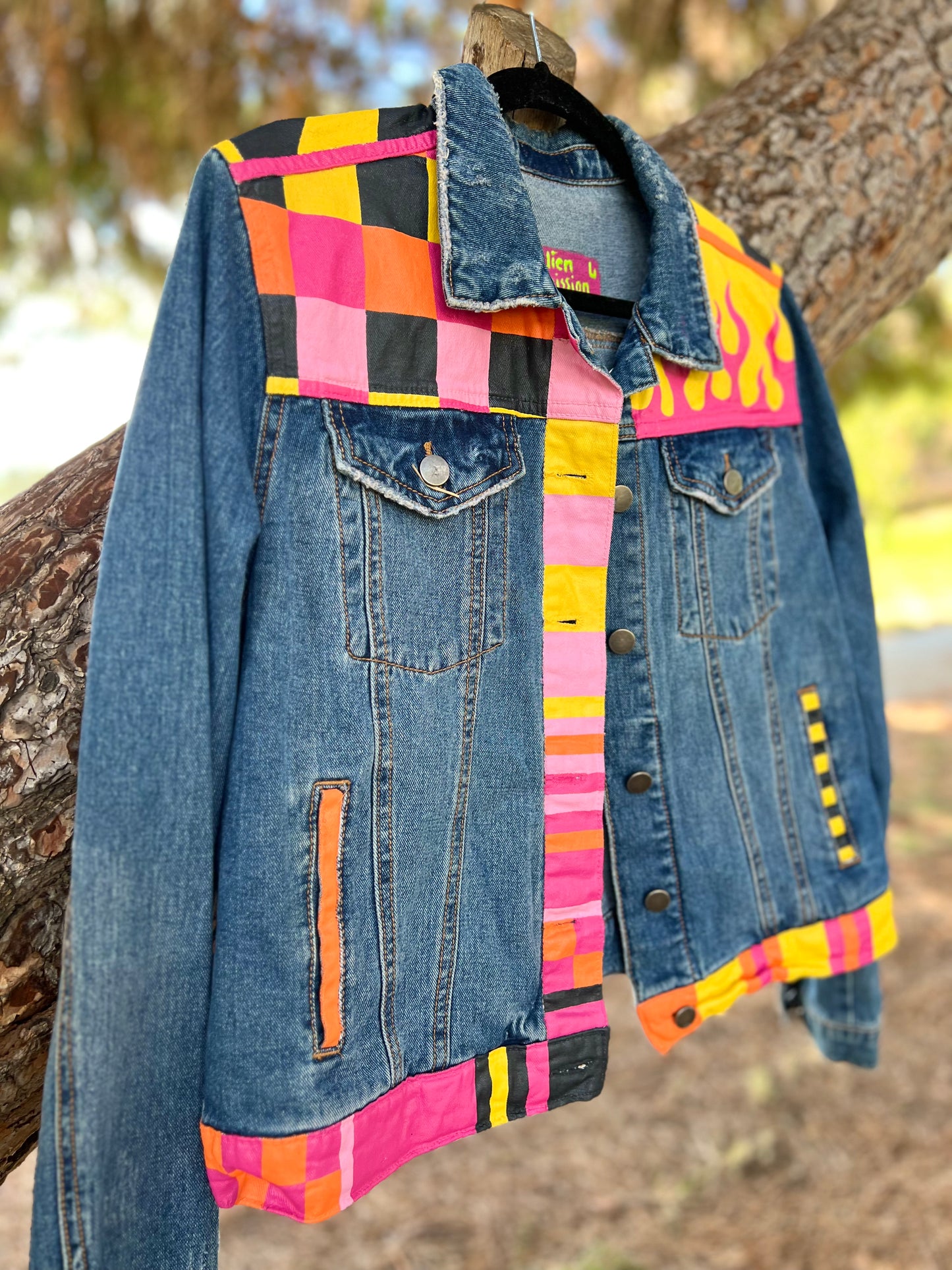 MALIBU SUNSET hand-painted denim jacket