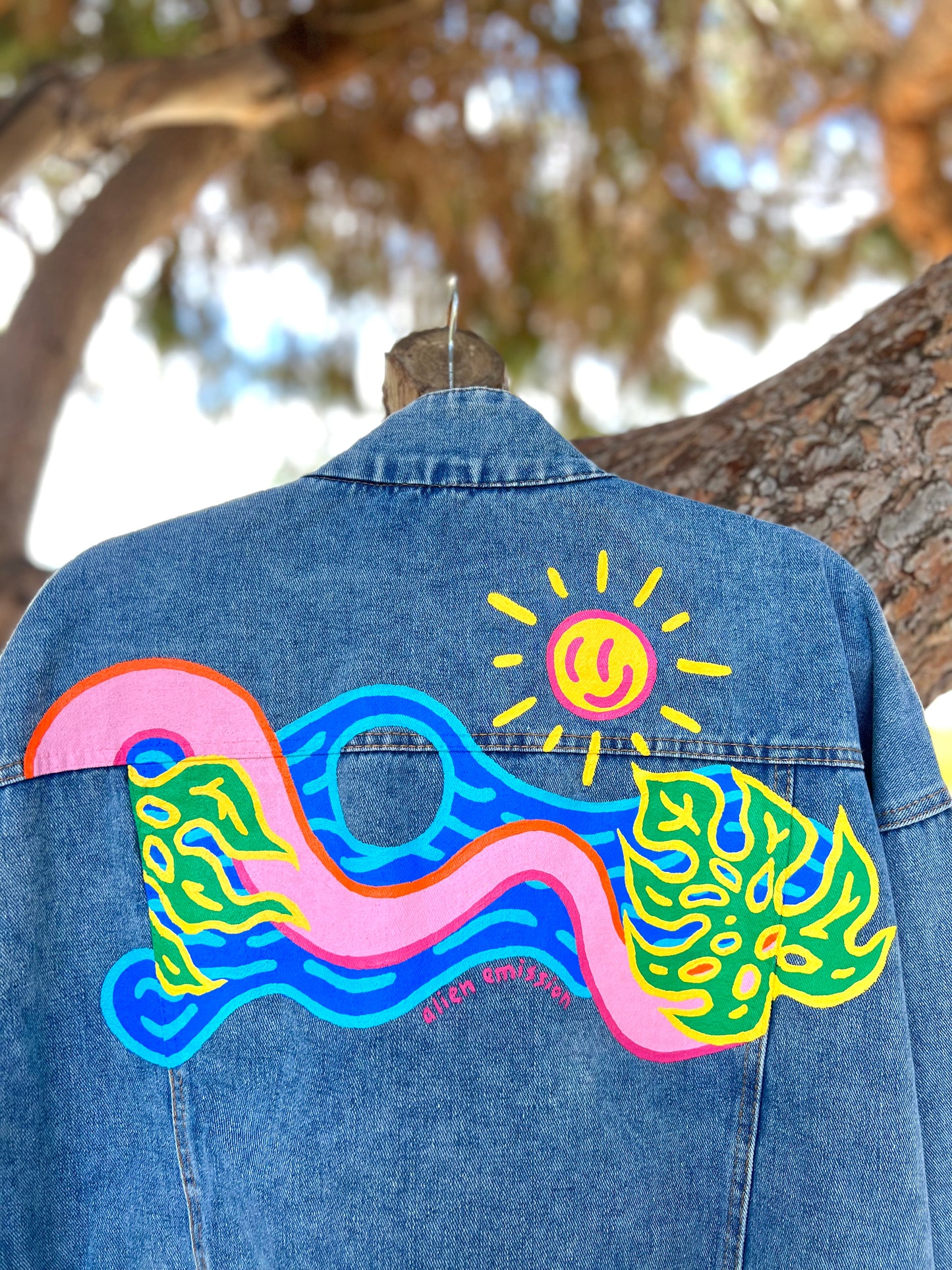 CALI SUN hand-painted denim jacket