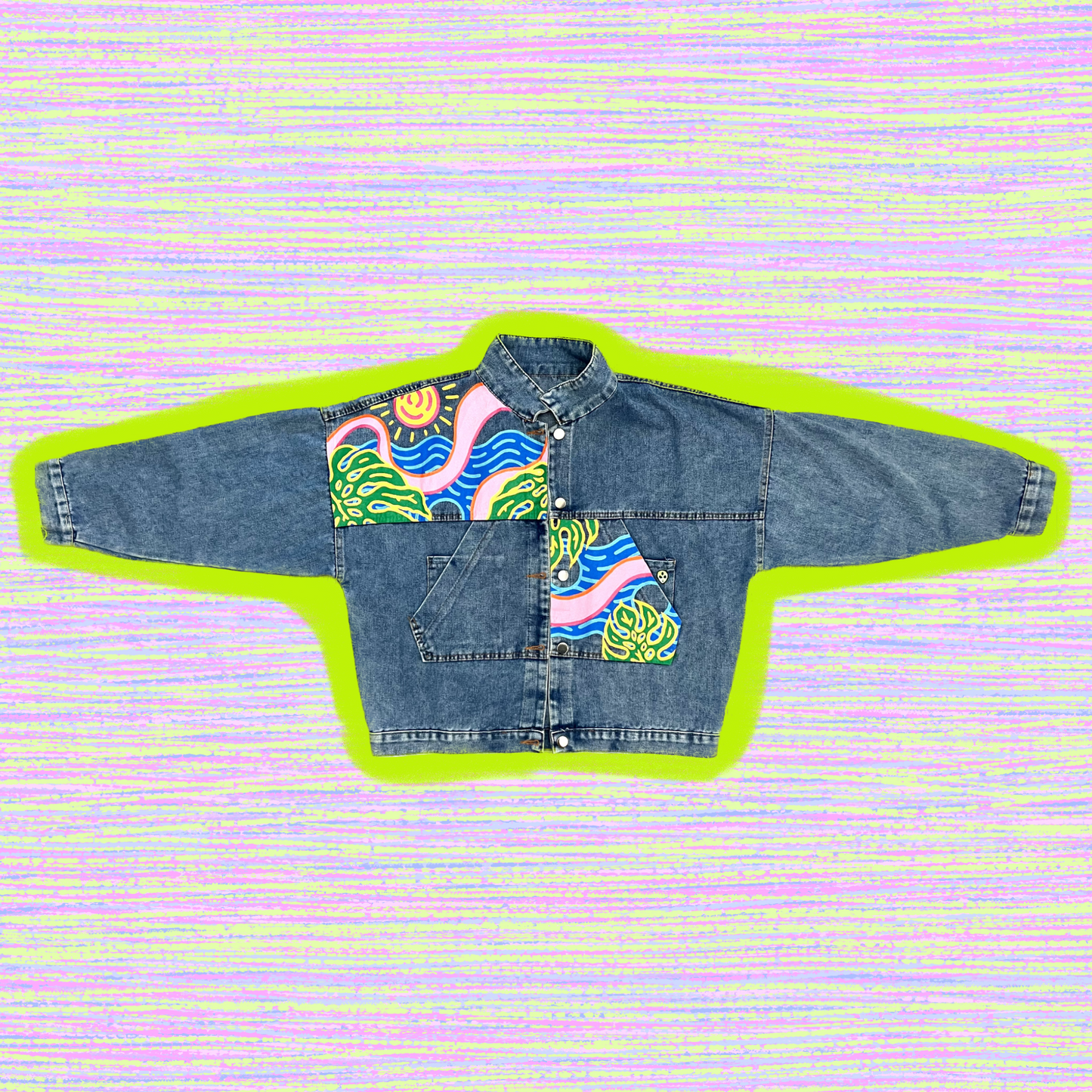 CALI SUN hand-painted denim jacket