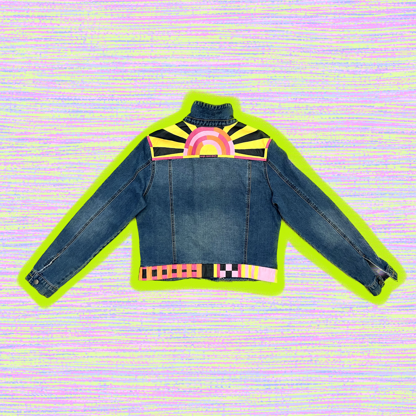 MALIBU SUNSET hand-painted denim jacket